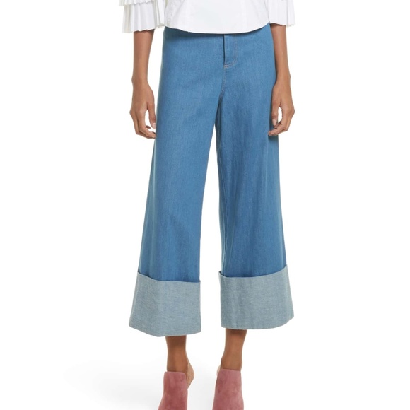 Sea New York Blue Wide Leg Jeans - Picture 1 of 8